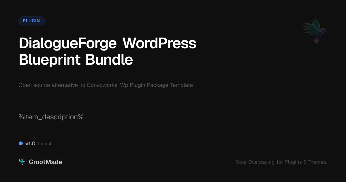Preview of DialogueForge WordPress Blueprint Bundle