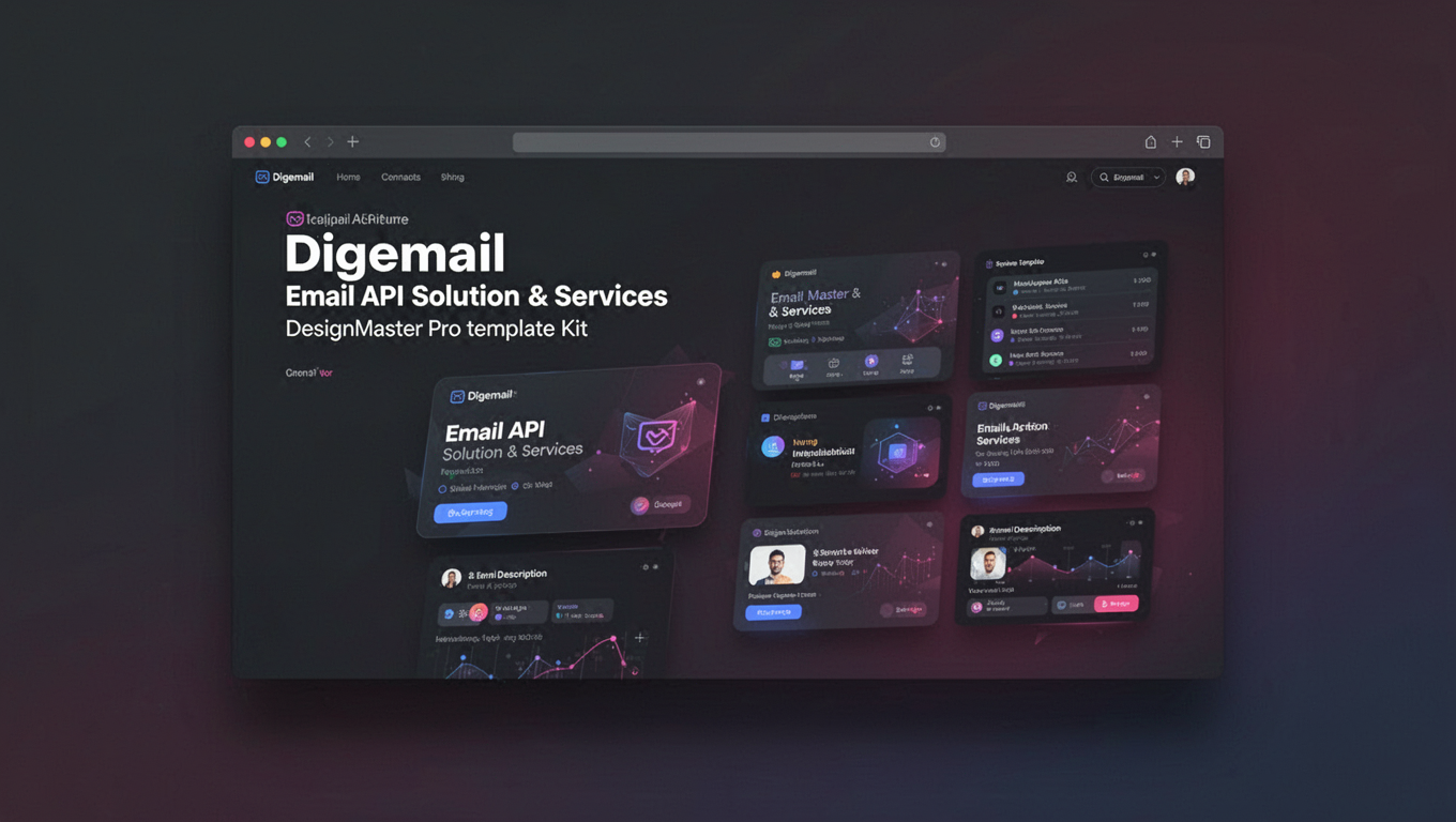Preview of Digemail - Email API Solution & Services DesignMaster Pro template Kit