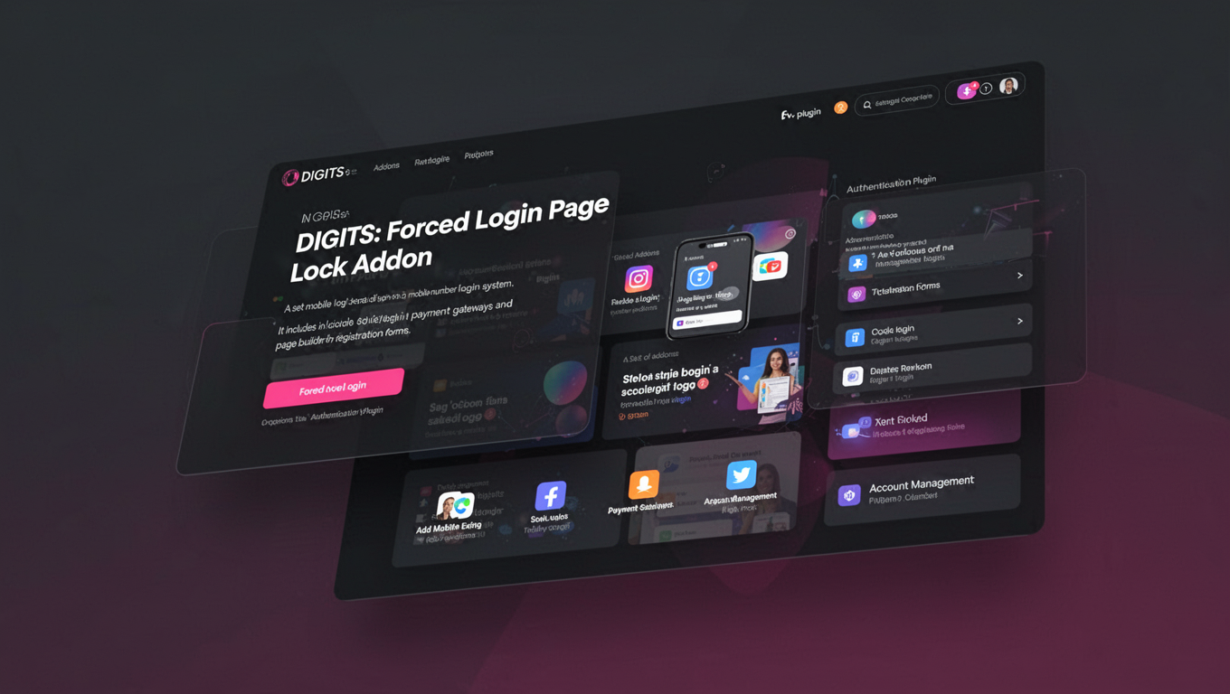 Preview of DIGITS: Forced Login Page Lock Addon