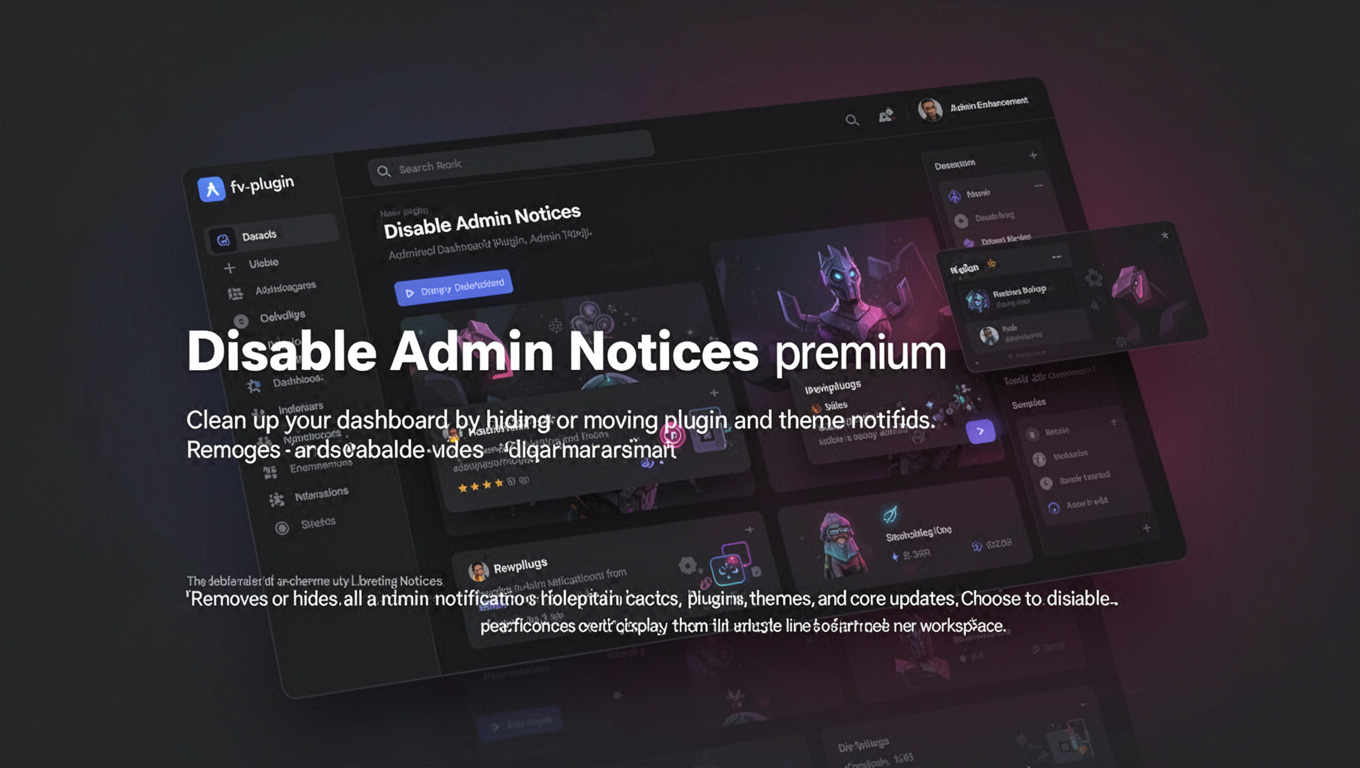 Preview of Disable Admin Notices premium