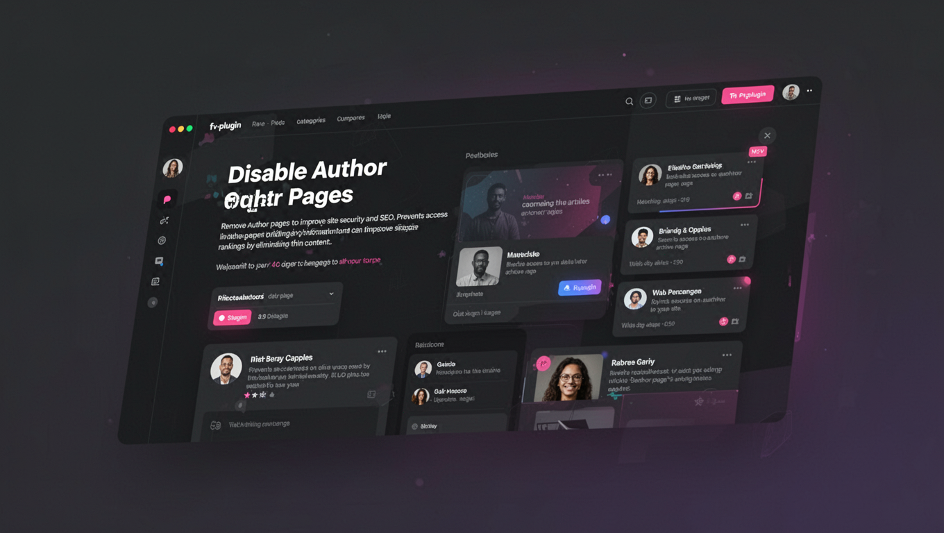 Preview of Disable Author Pages