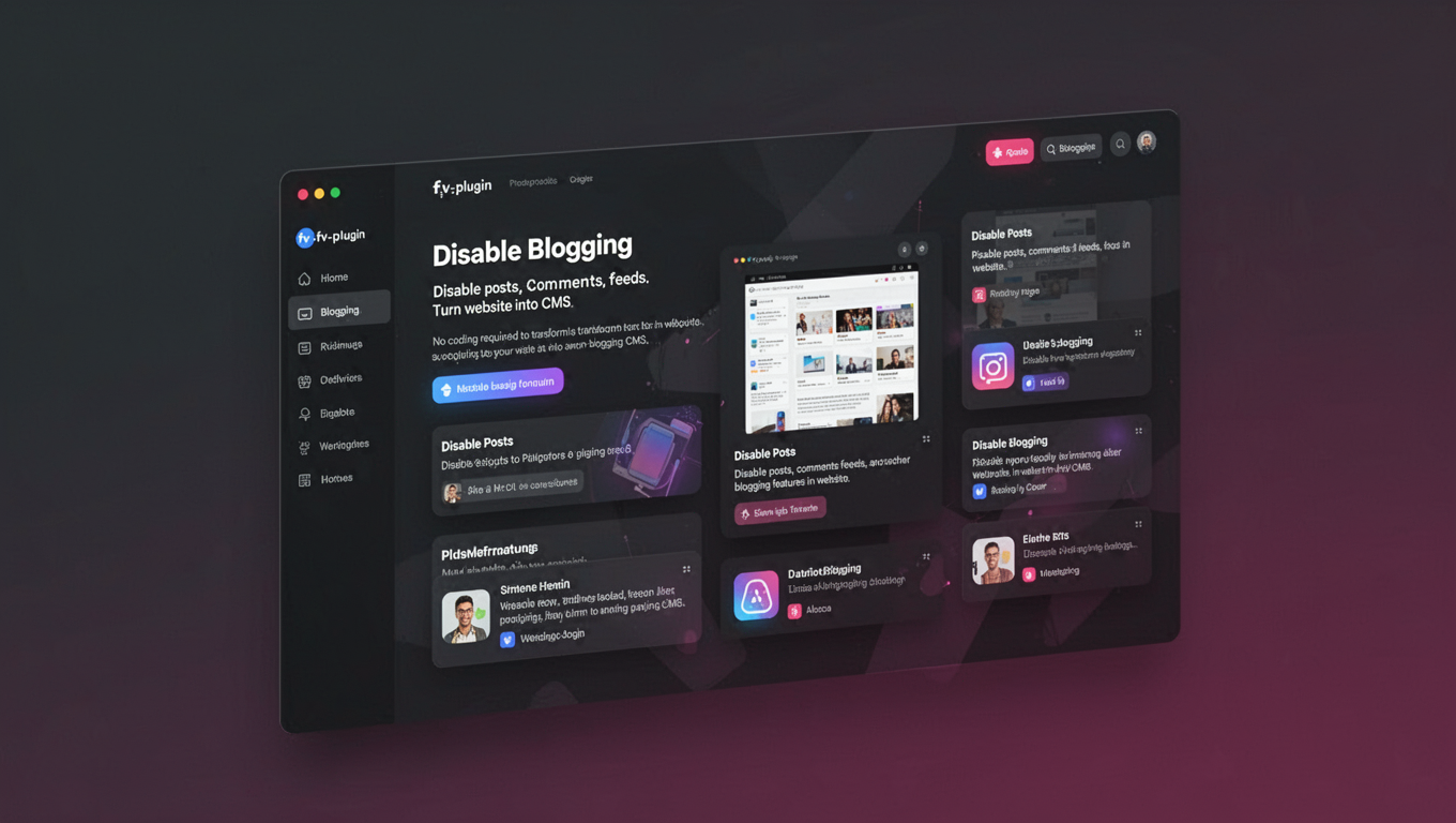 Preview of Disable Blogging