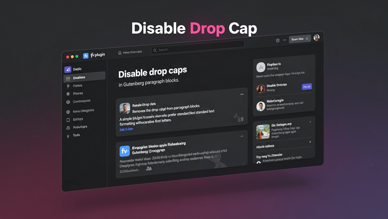 Preview of Disable Drop Cap