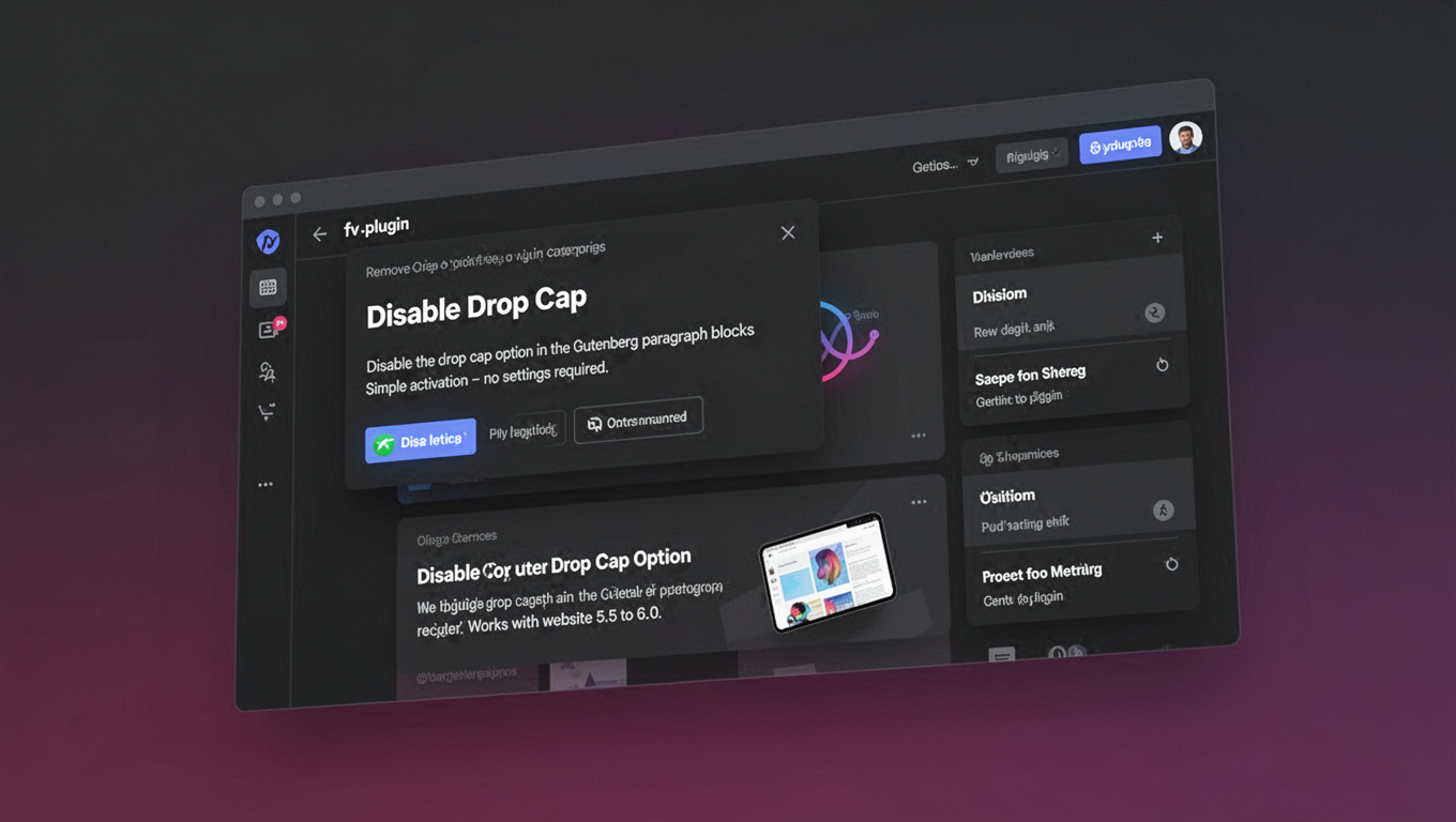 Preview of Disable Drop Cap