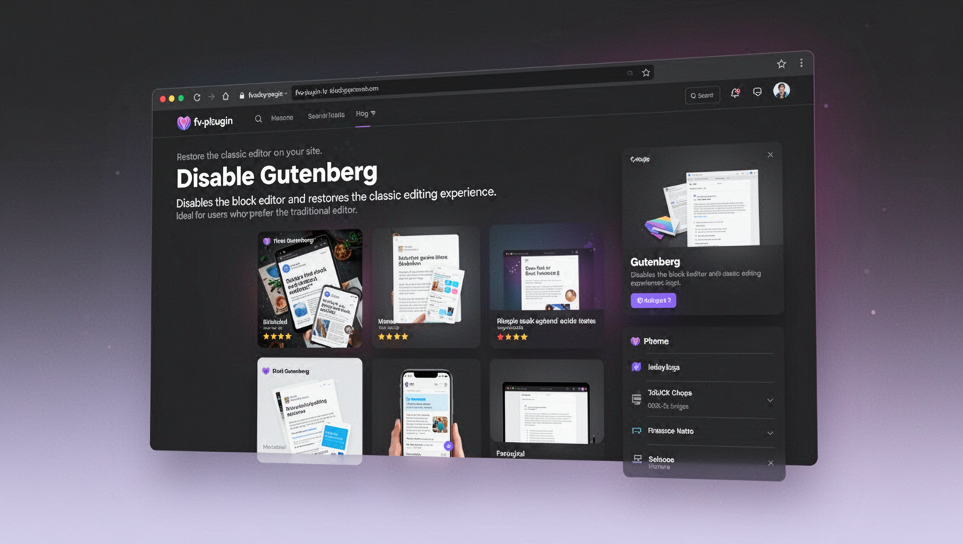 Preview of Disable Gutenberg