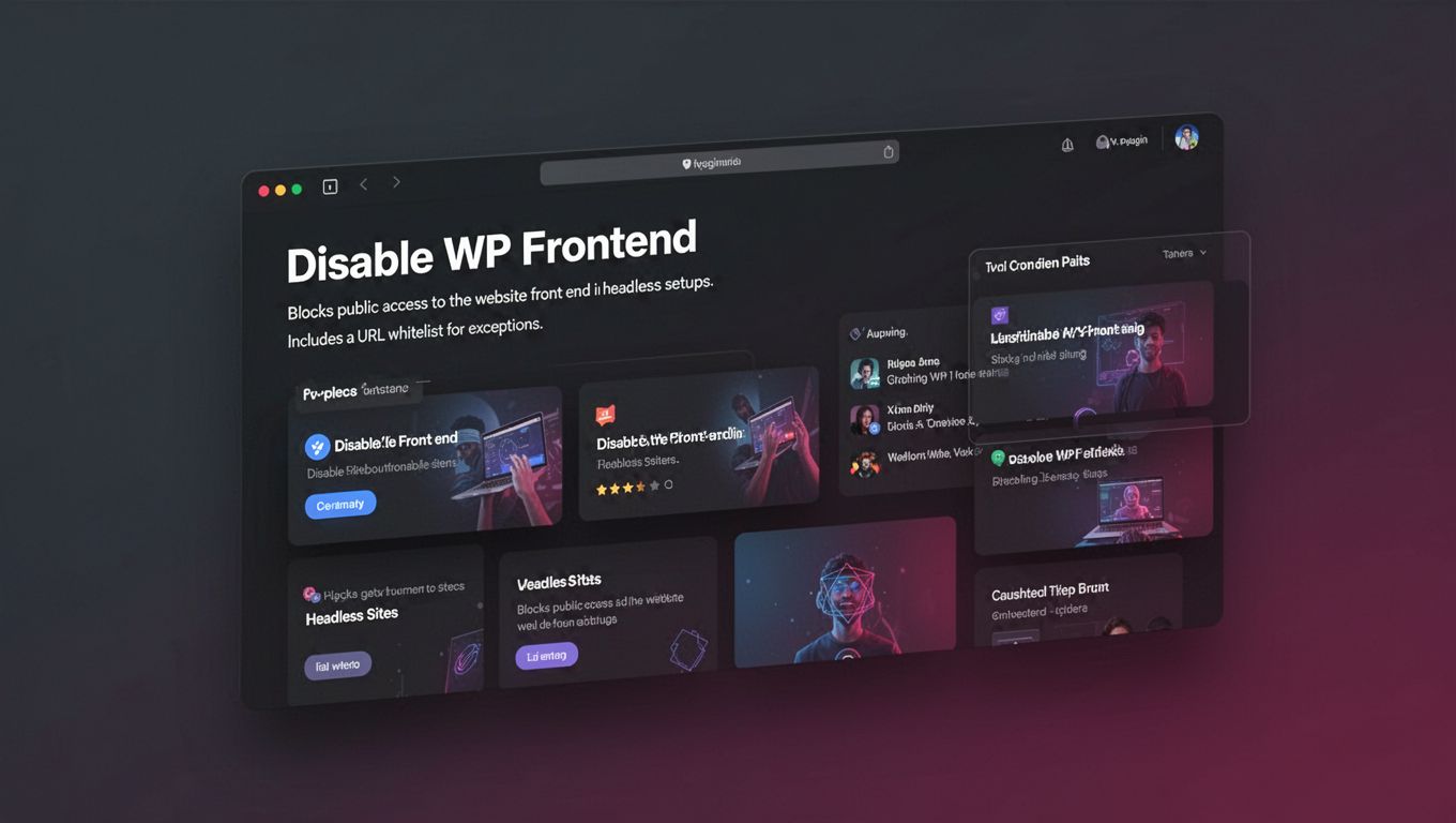 Preview of Disable WP Frontend