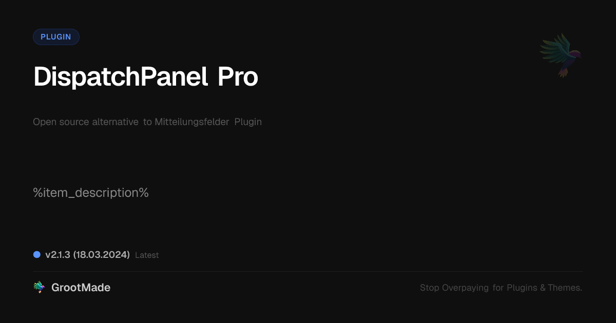Preview of DispatchPanel Pro