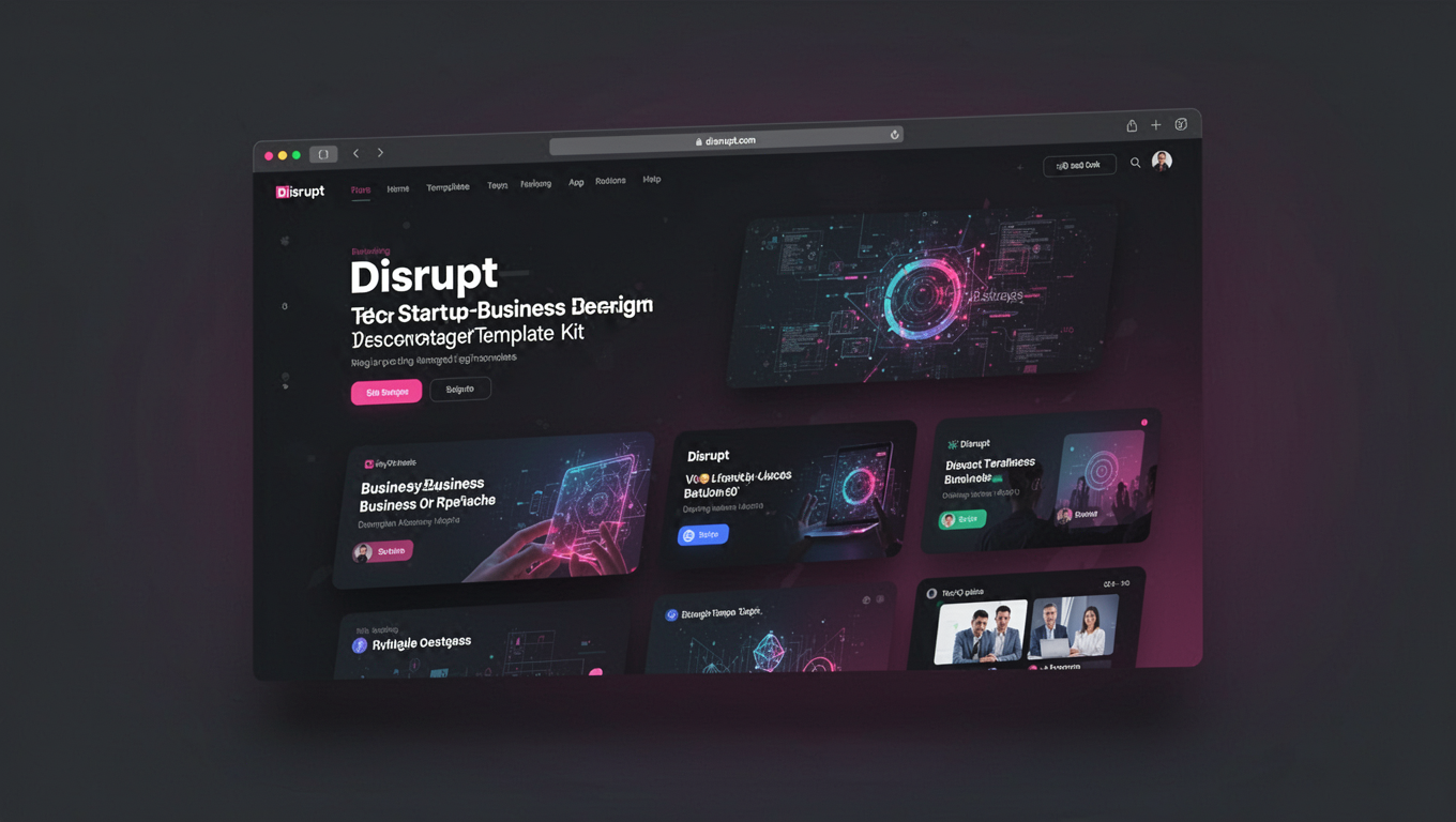 Preview of Disrupt - Tech Startup Business DesignMaster Template Kit