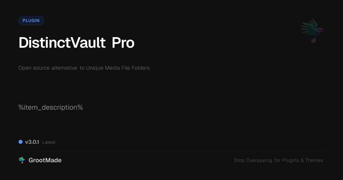 Preview of DistinctVault Pro