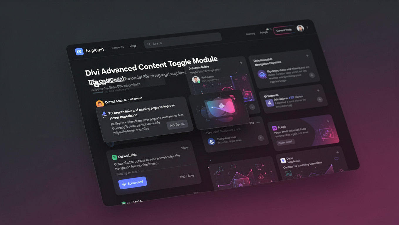 Preview of Divi Advanced Content Toggle Module