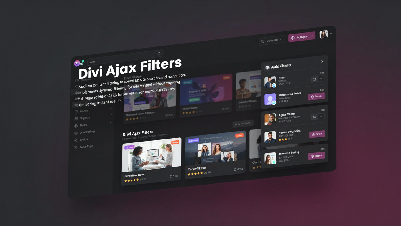 Preview of Divi Ajax Filters