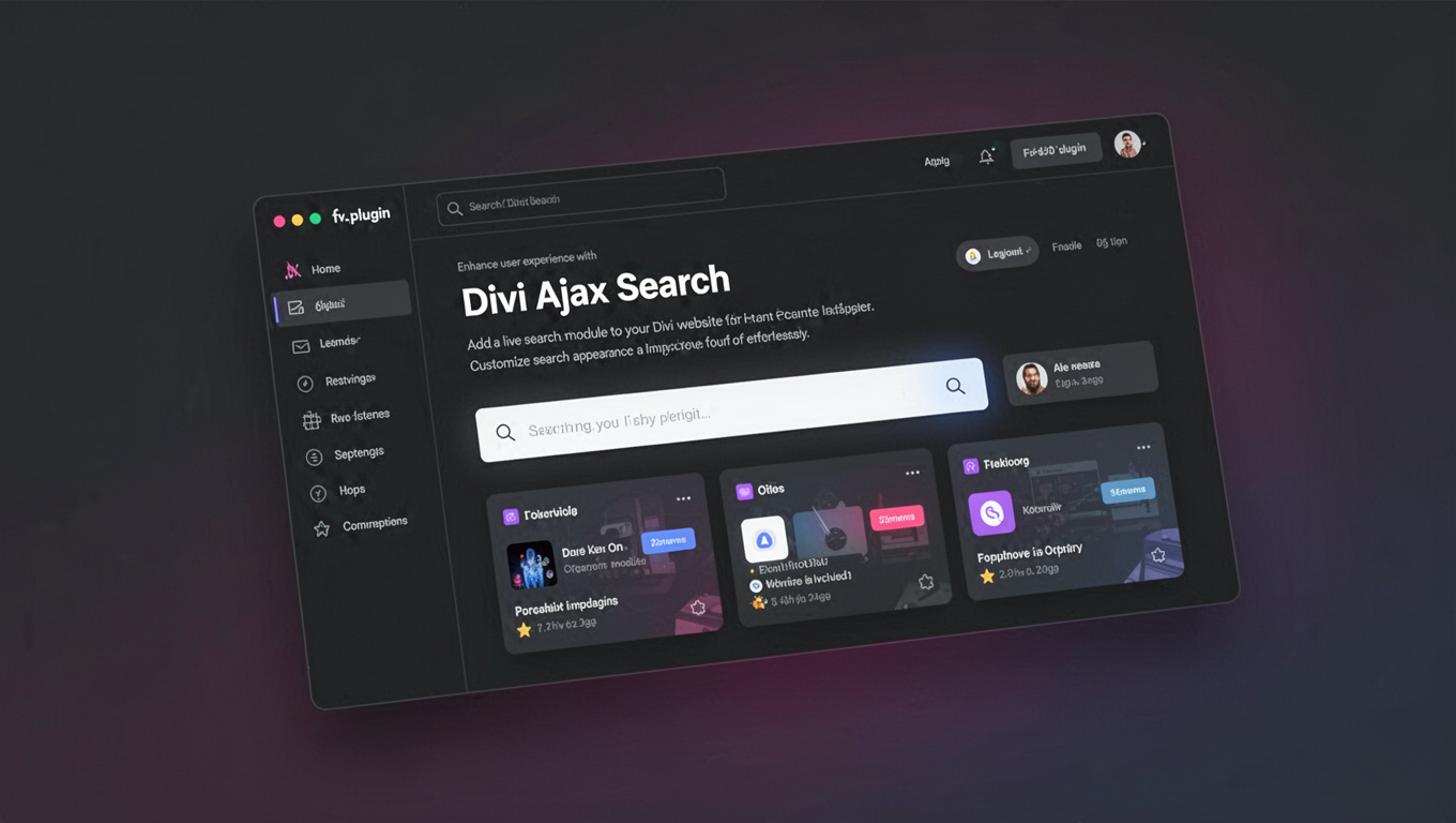 Preview of Divi Ajax Search