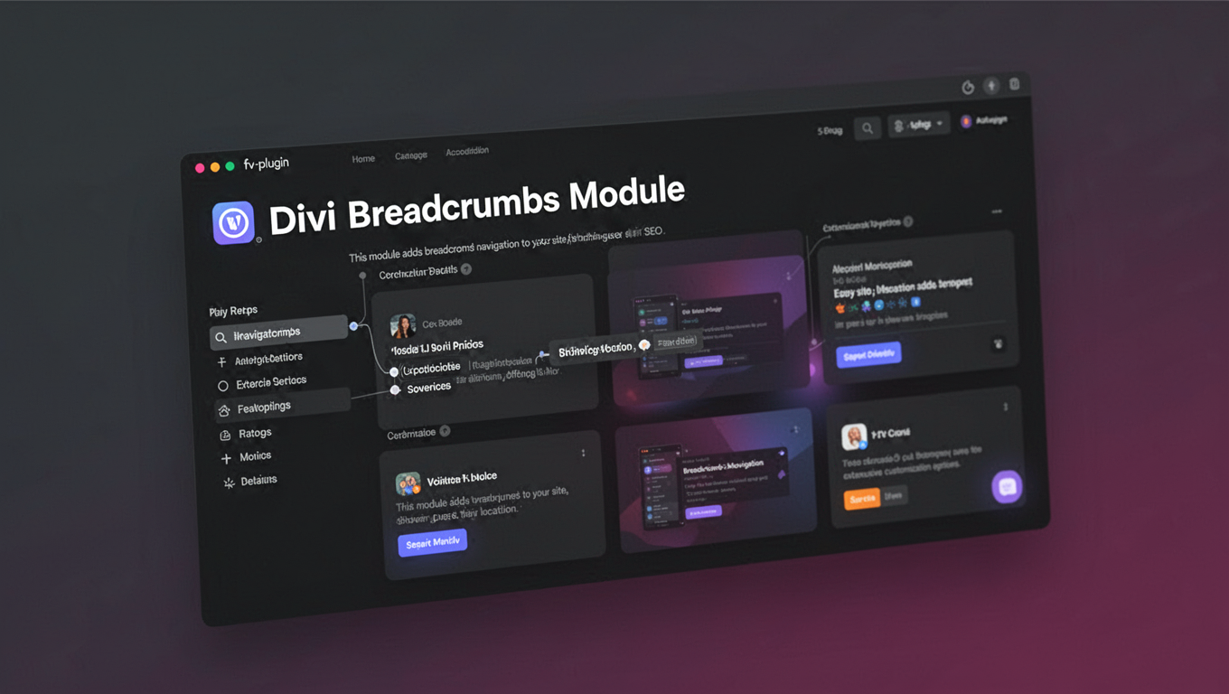 Preview of Divi Breadcrumbs Module