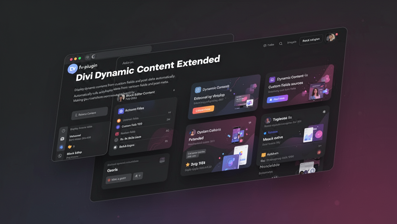 Preview of Divi Dynamic Content Extended