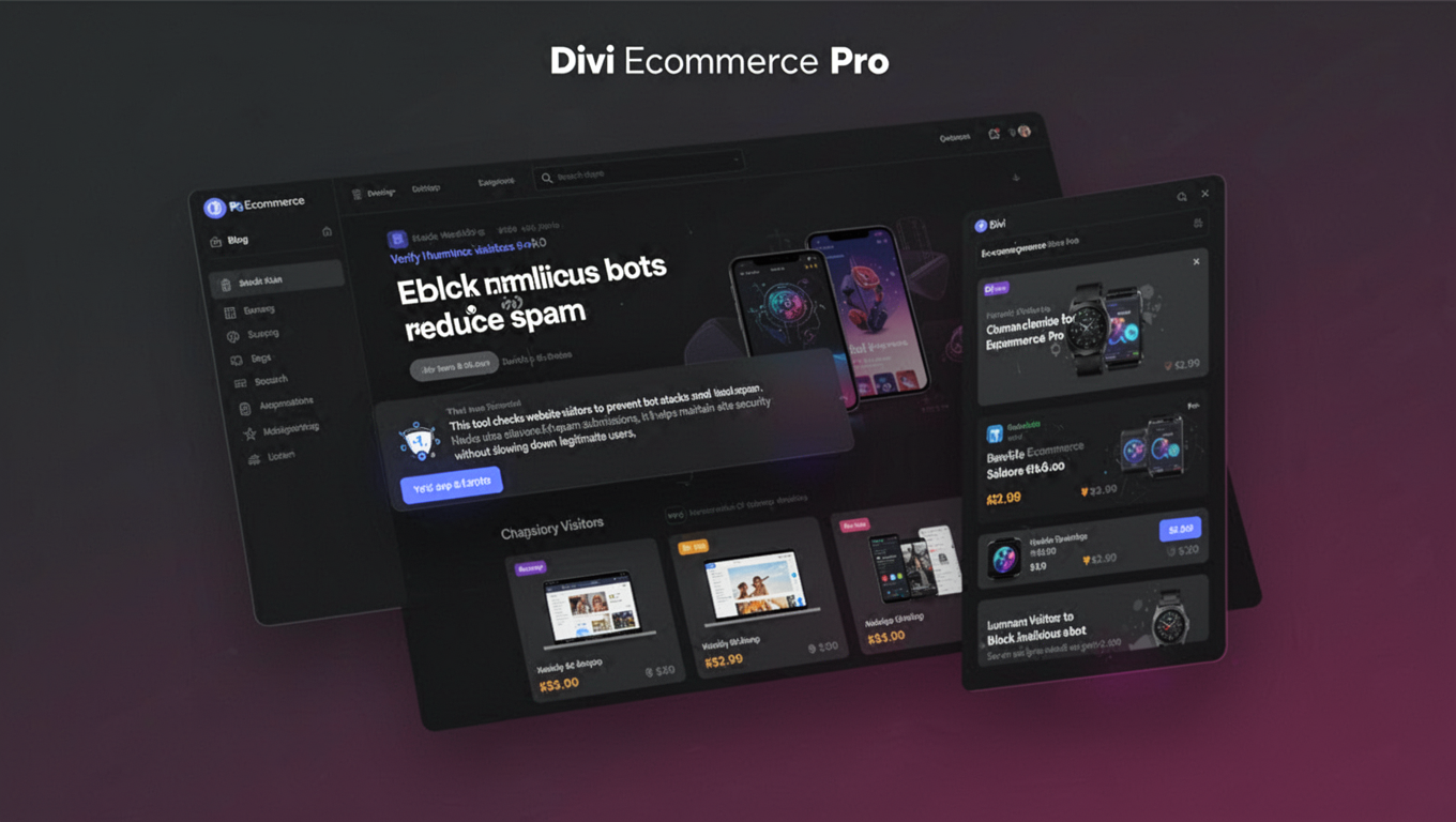 Preview of Divi Ecommerce Pro