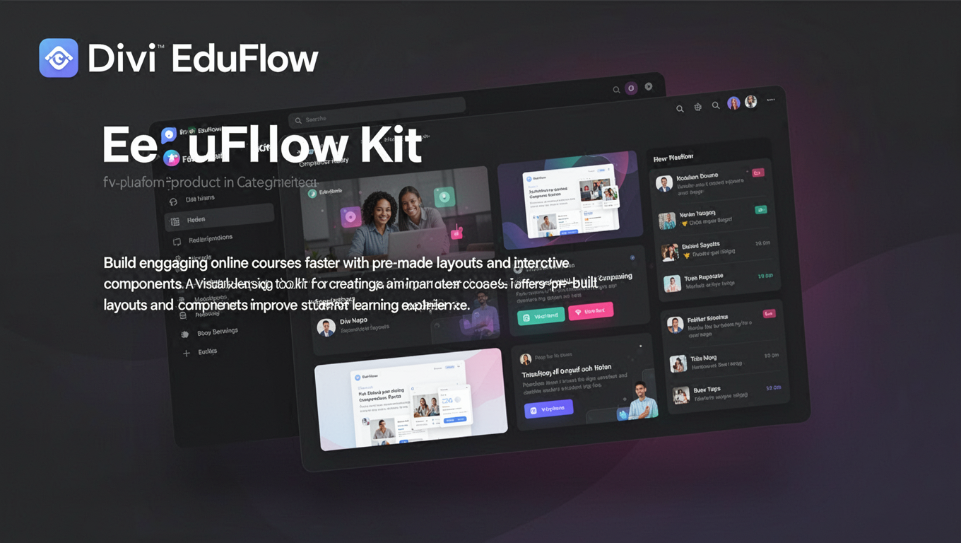 Preview of Divi EduFlow Kit