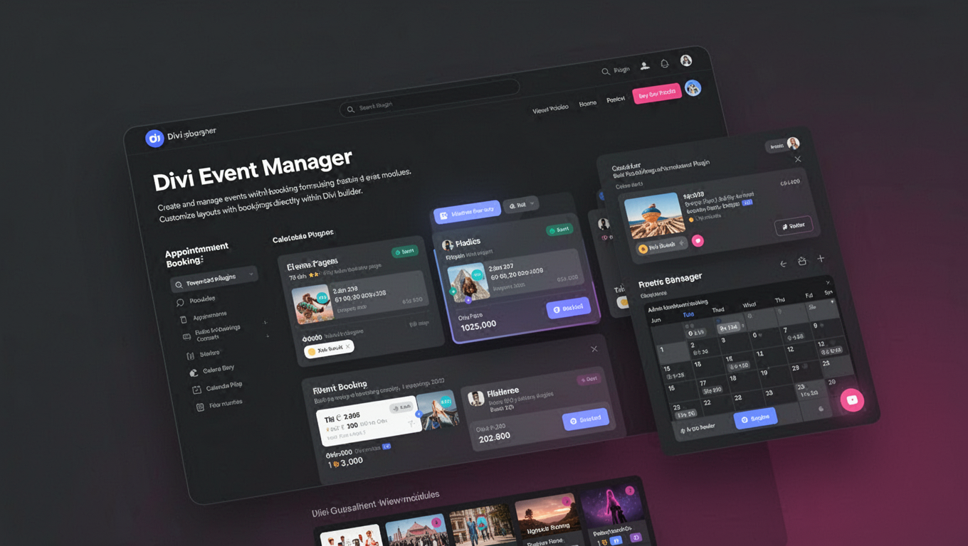Preview of Divi Event Manager
