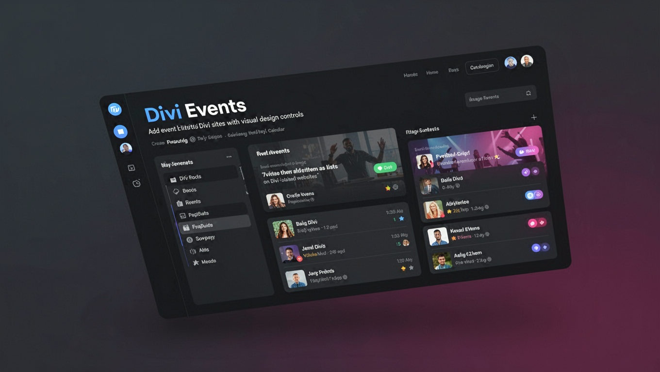 Preview of Divi Events