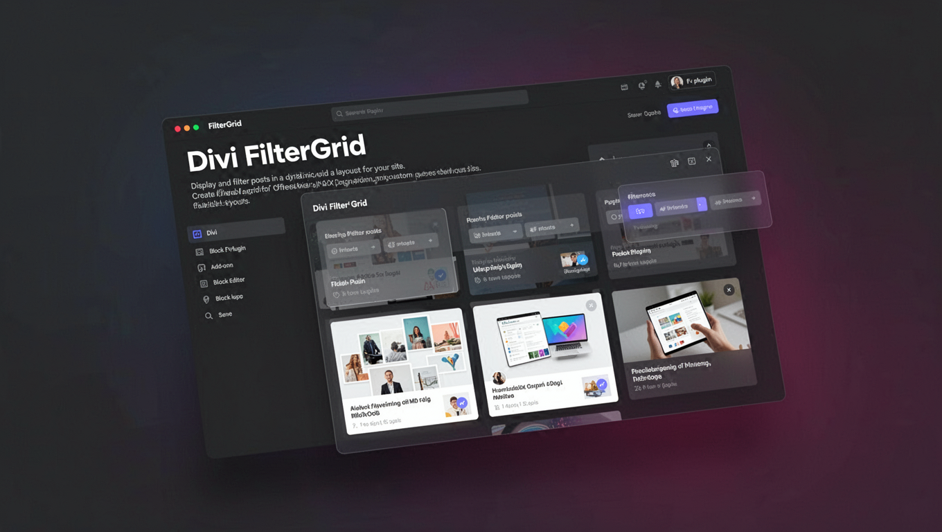 Preview of Divi FilterGrid