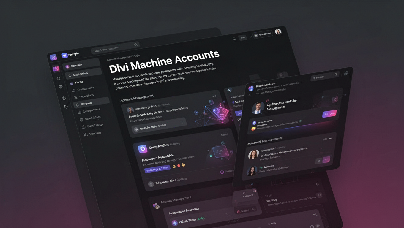 Preview of Divi Machine Accounts