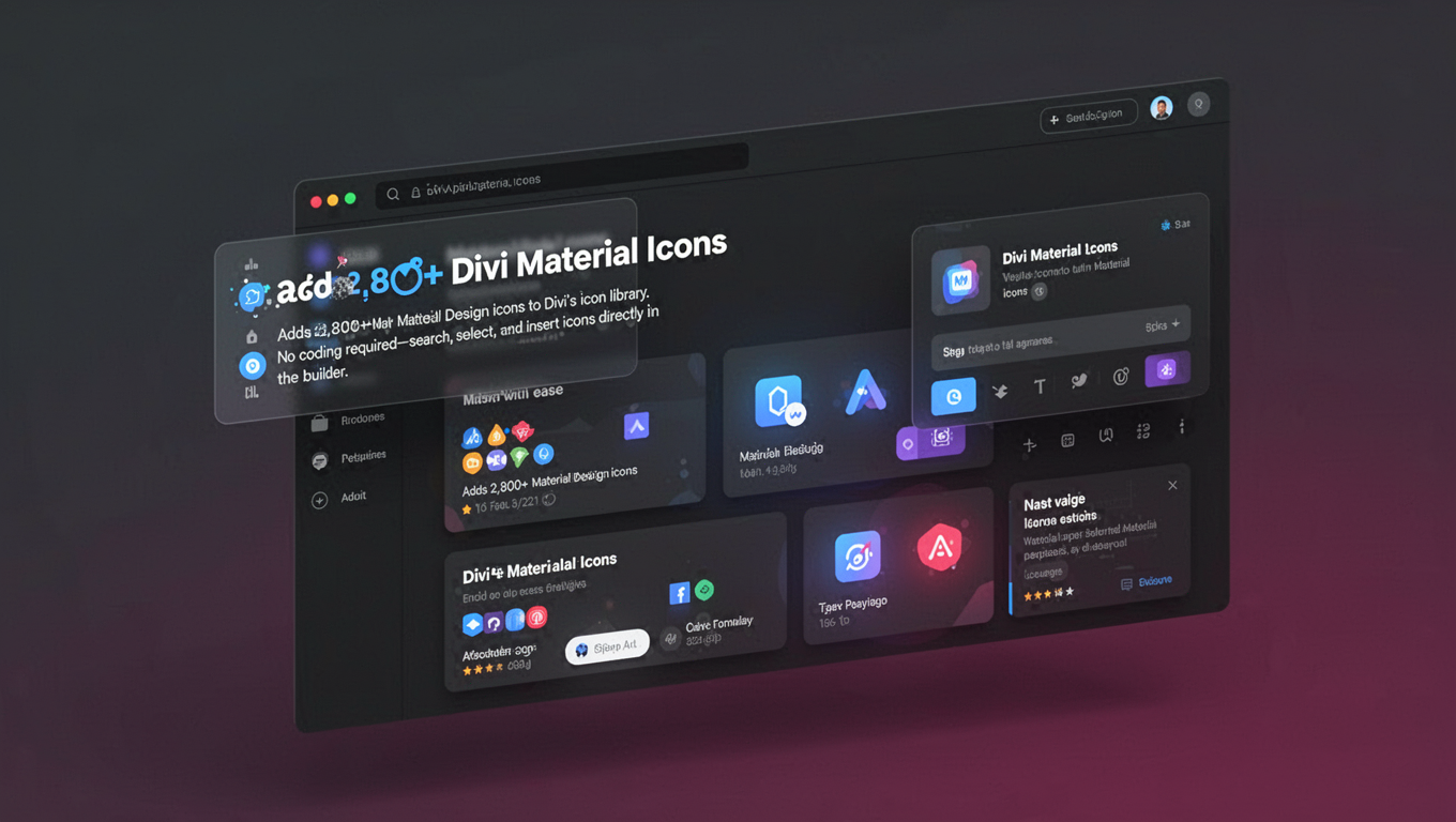 Preview of Divi Material Icons