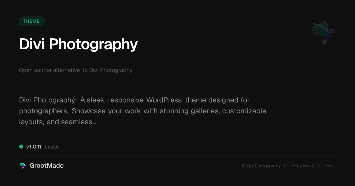 Preview of Divi Photography