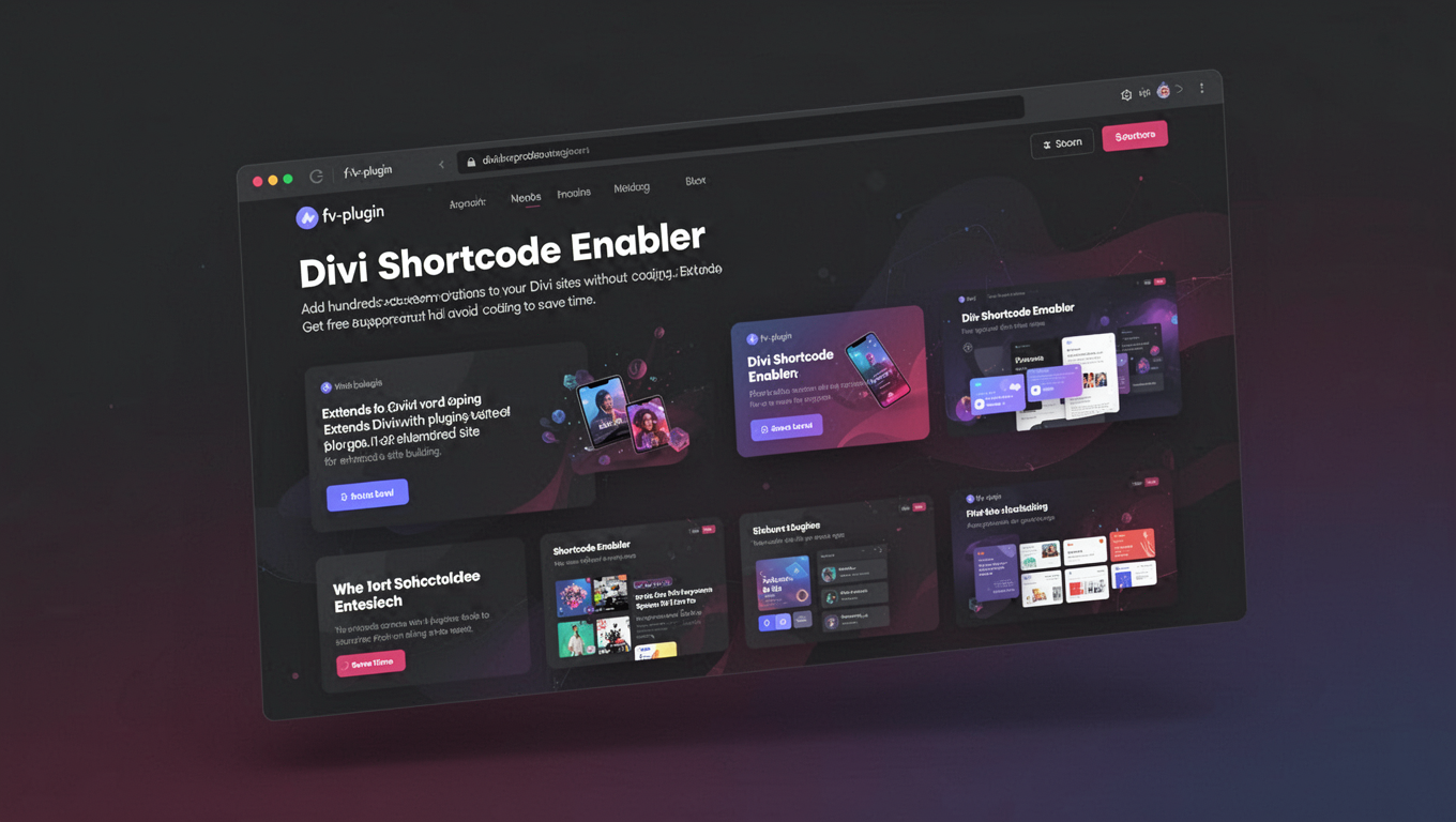 Preview of Divi Shortcode Enabler
