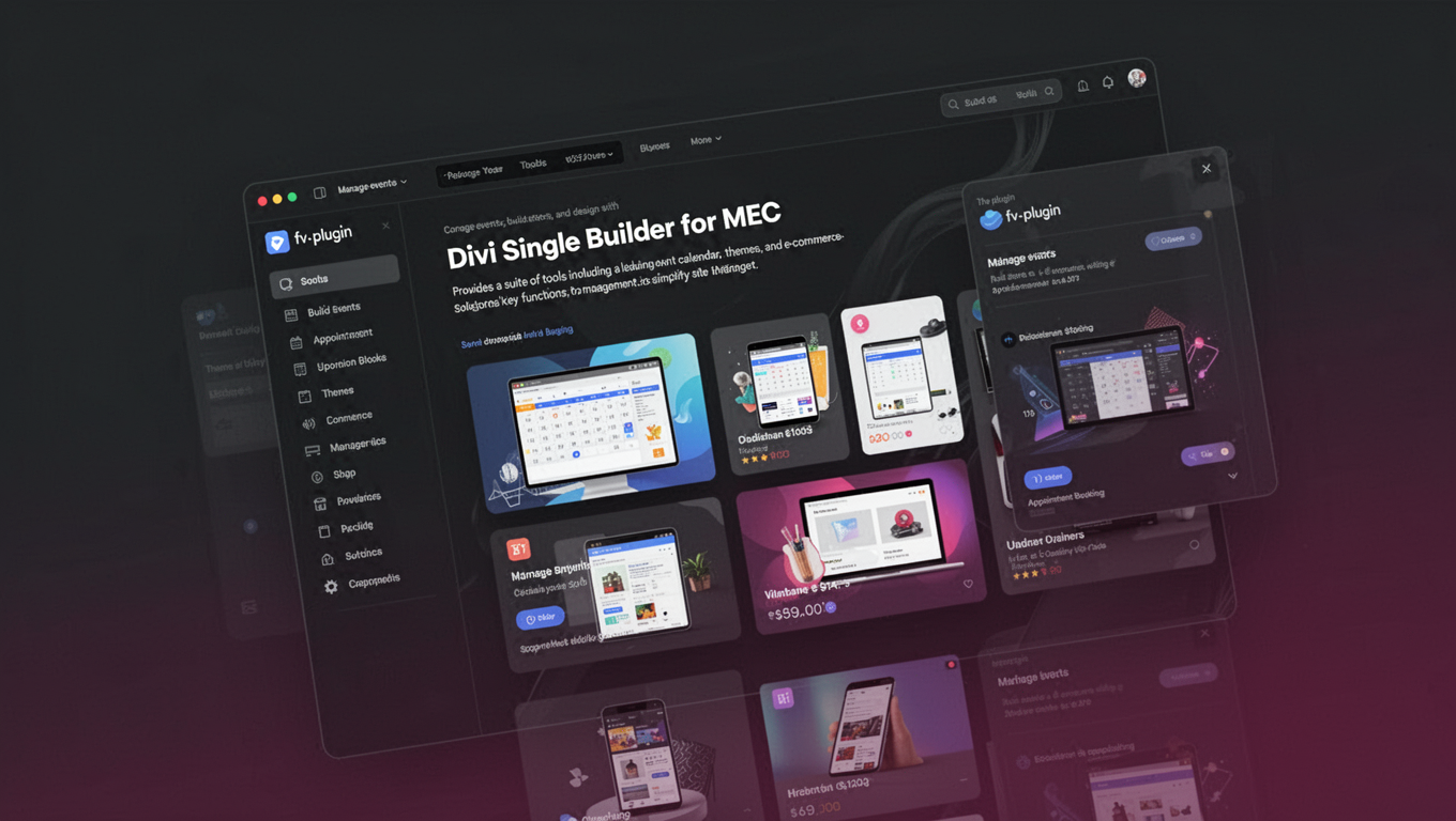 Preview of Divi Single Builder for MEC