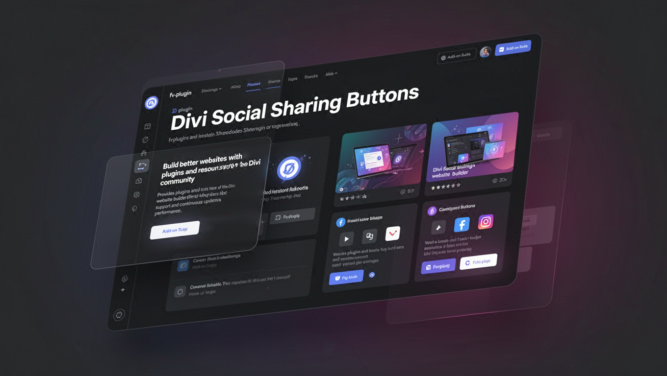 Preview of Divi Social Sharing Buttons