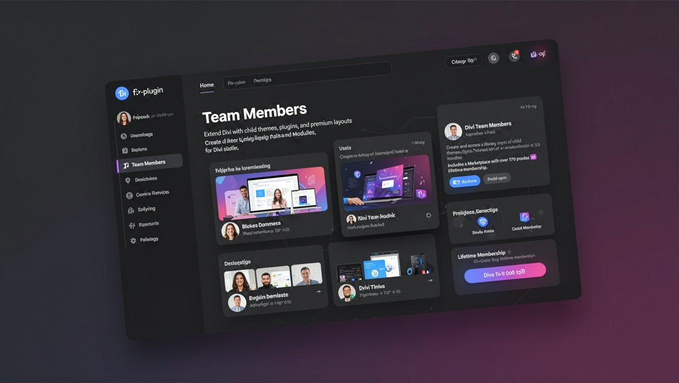 Preview of Divi Team Members