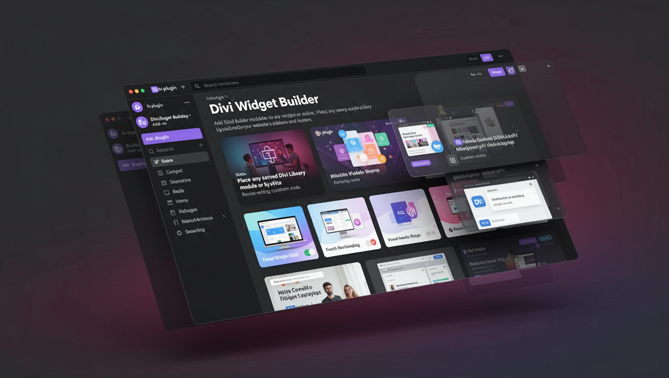Preview of Divi Widget Builder