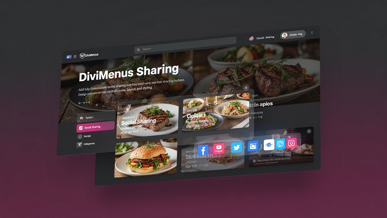 Preview of DiviMenus Sharing