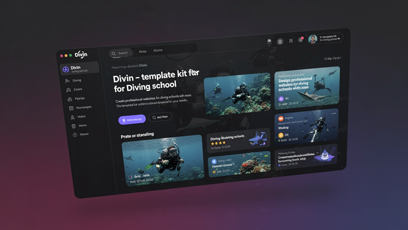 Preview of Divin - template kit for Diving school