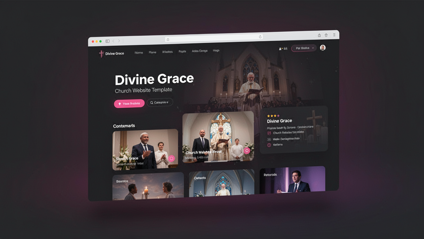 Preview of Divine Grace - Church Website Template