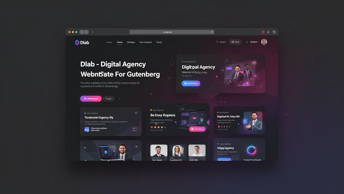 Preview of Dlab - Digital Agency Website Template For Gutenberg