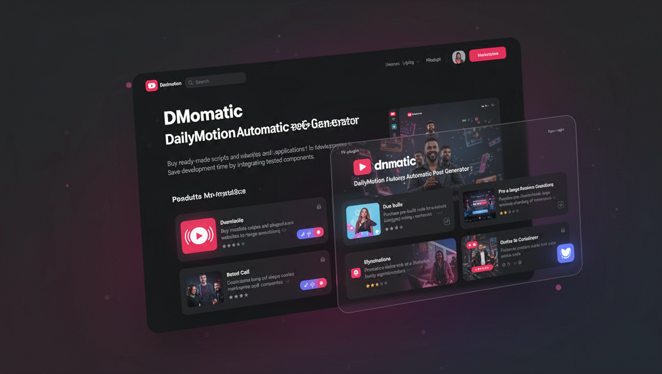 Preview of DMomatic DailyMotion Automatic Post Generator