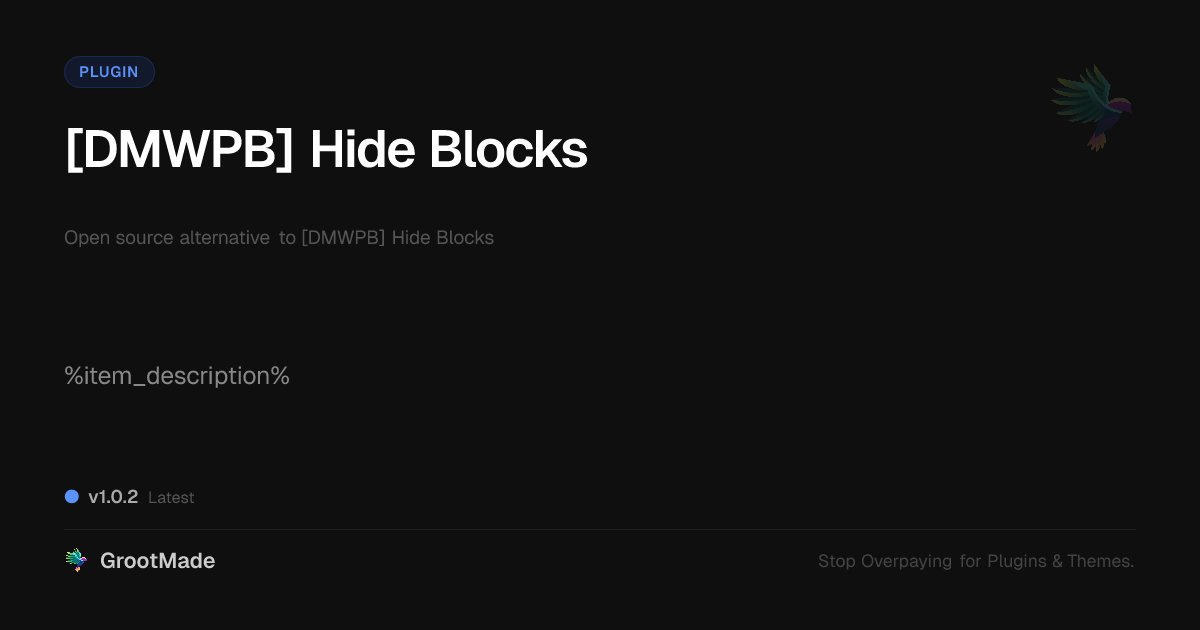 Preview of [DMWPB] Hide Blocks