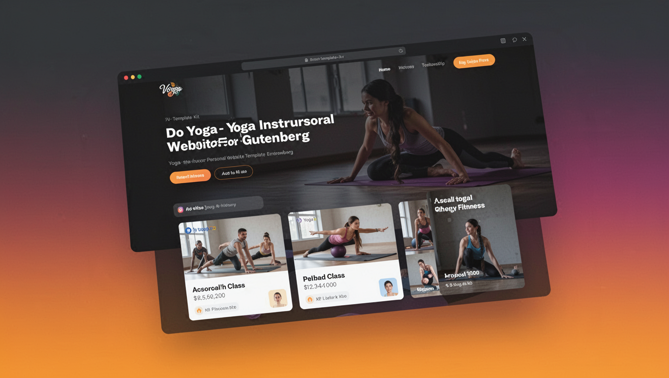 Preview of Do Yoga - Yoga Instructor Personal Website Template For Gutenberg