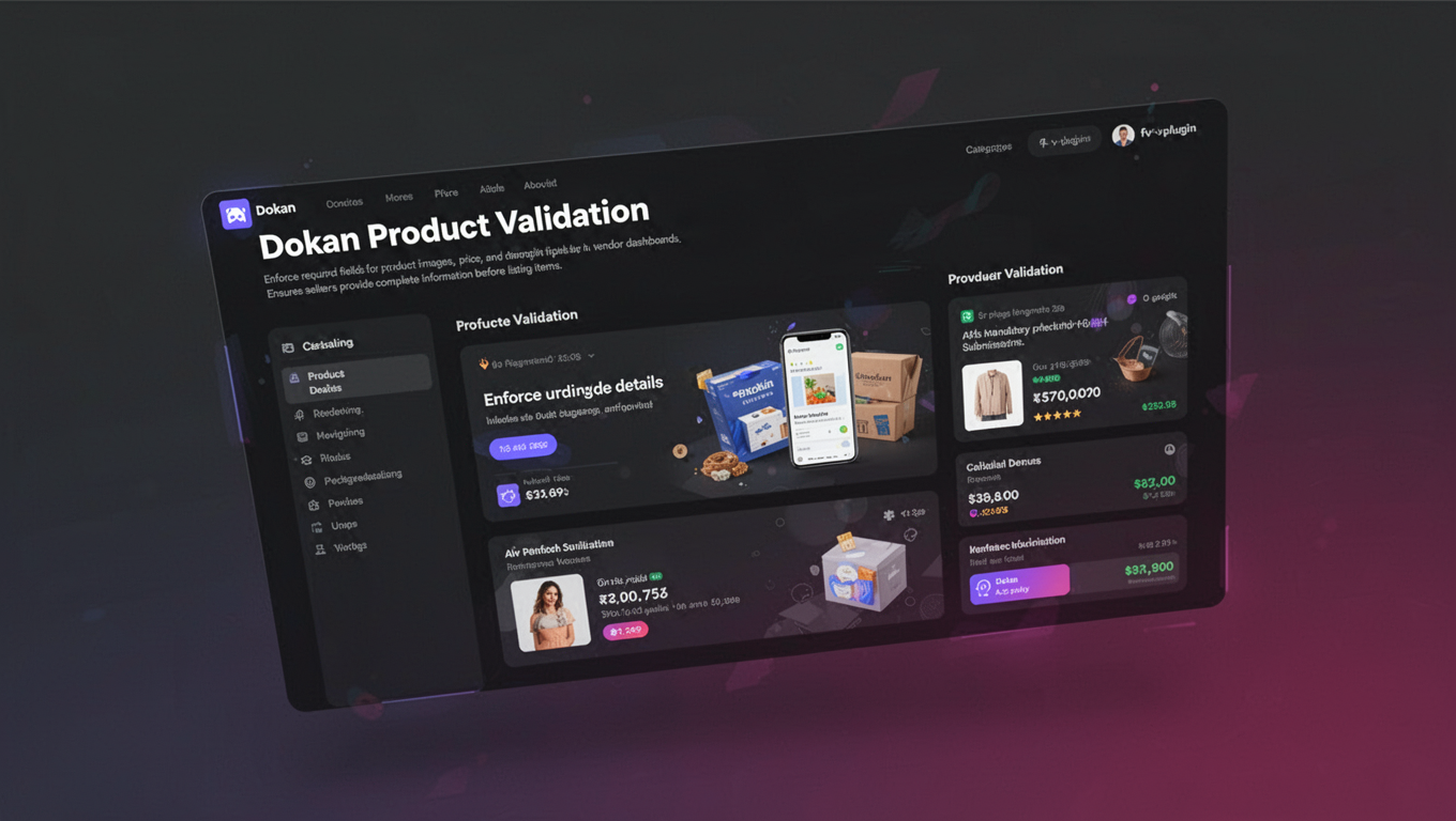 Preview of Dokan Product Validation