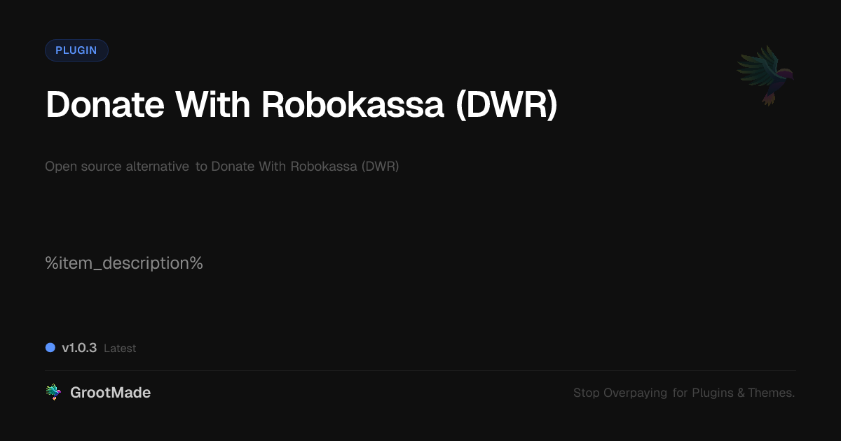 Preview of Donate With Robokassa (DWR)