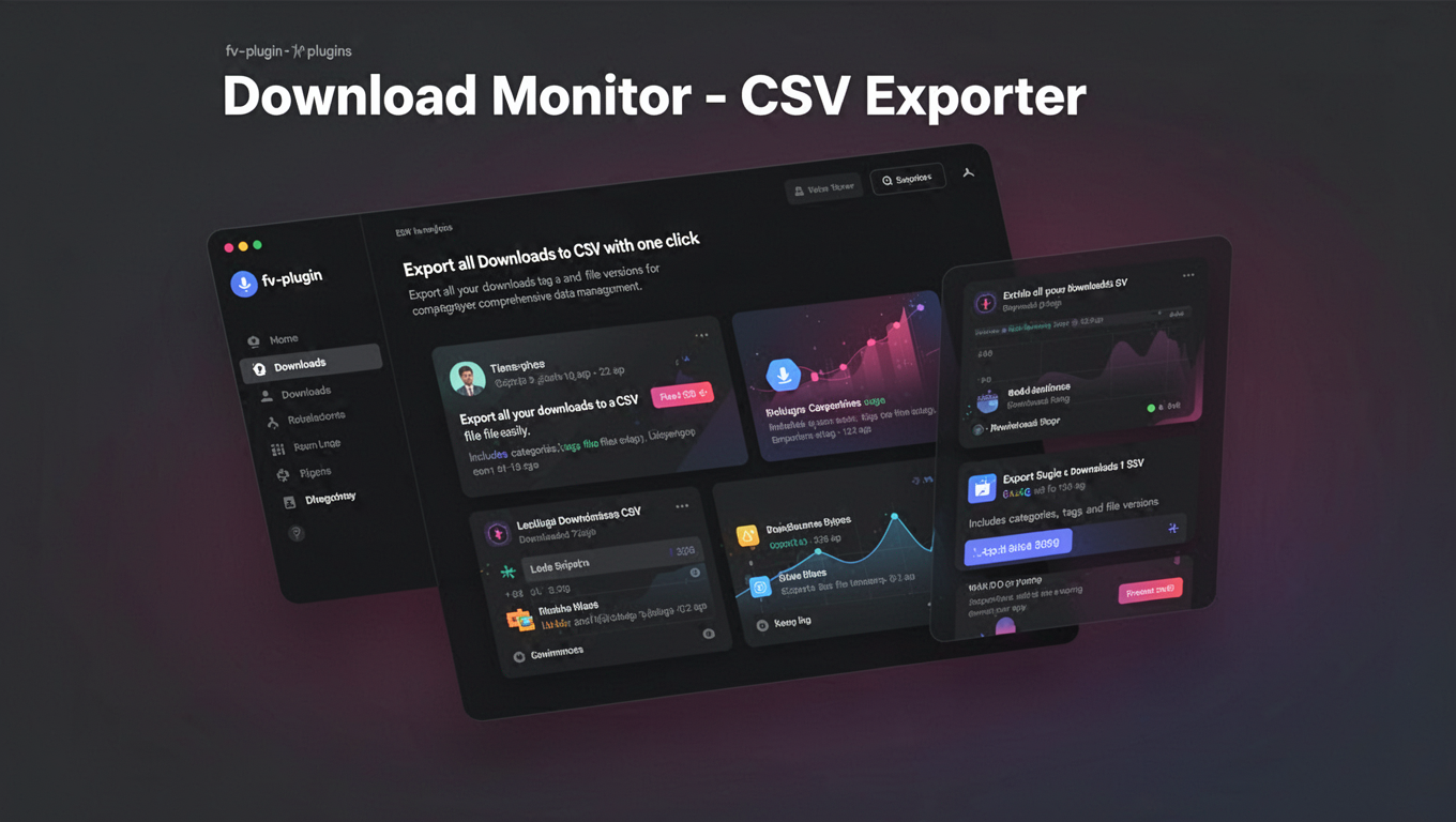 Preview of Download Monitor - CSV Exporter