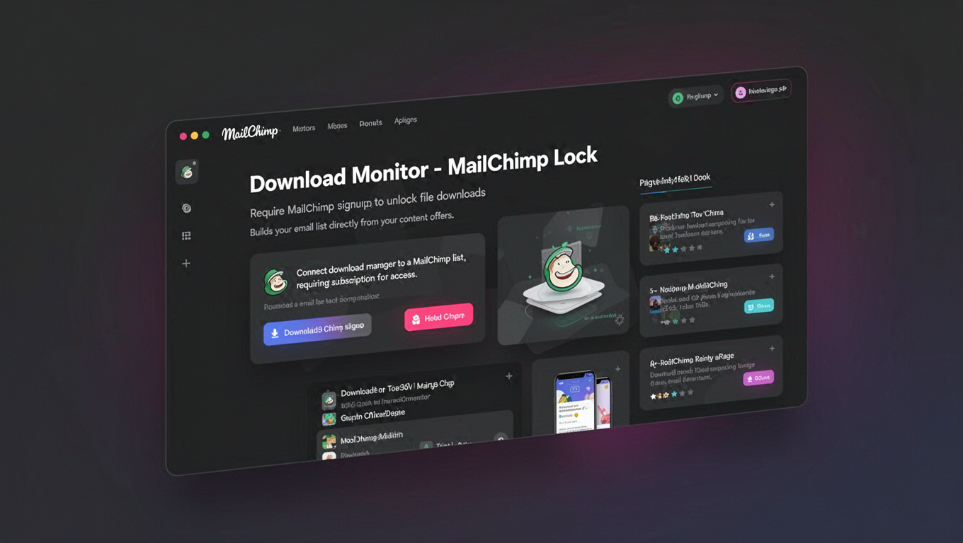 Preview of Download Monitor - MailChimp Lock