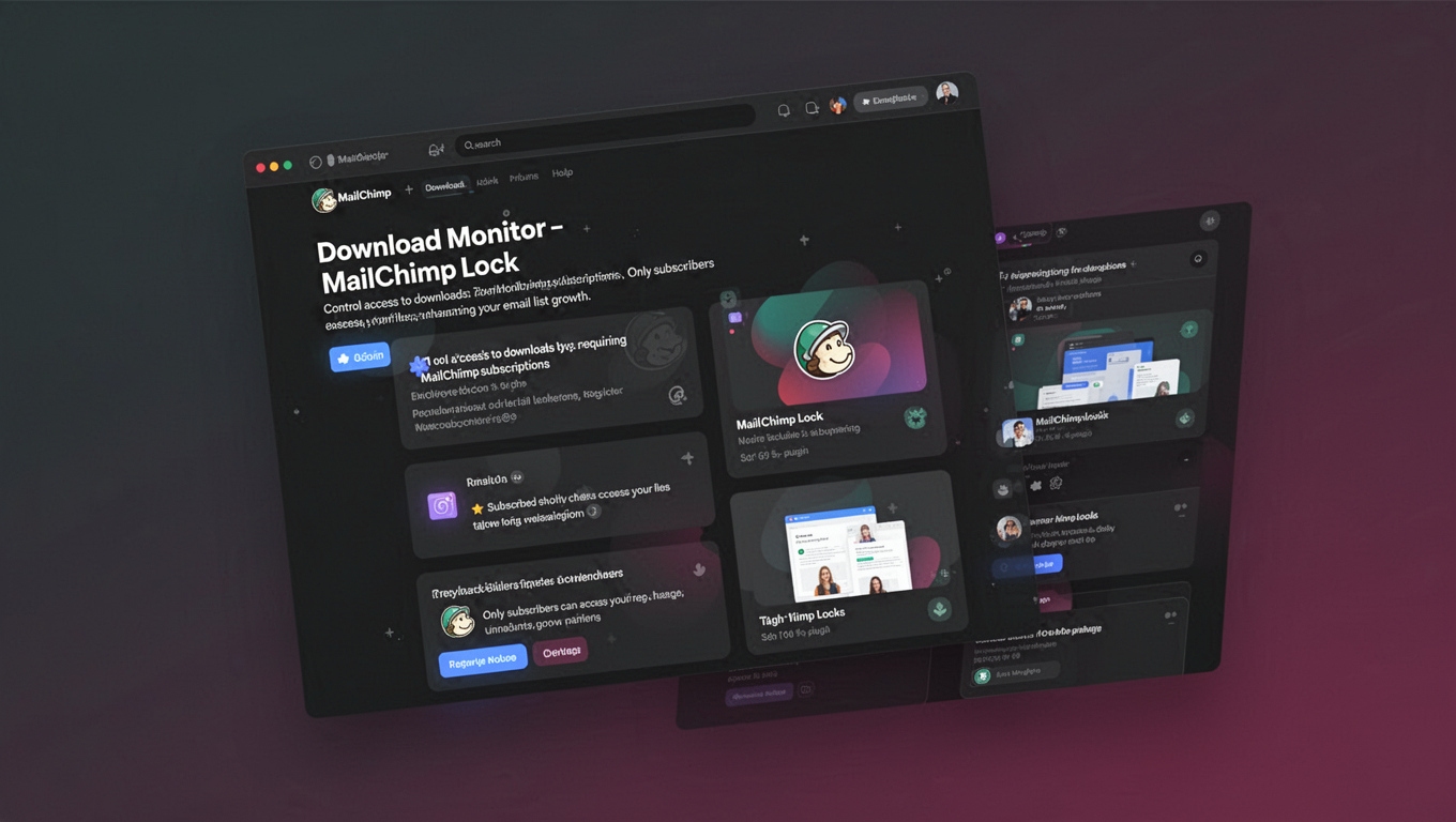 Preview of Download Monitor - MailChimp Lock