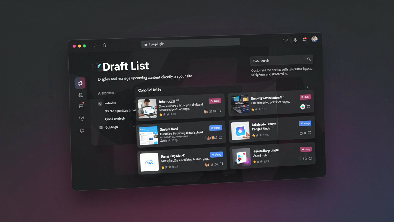 Preview of Draft List