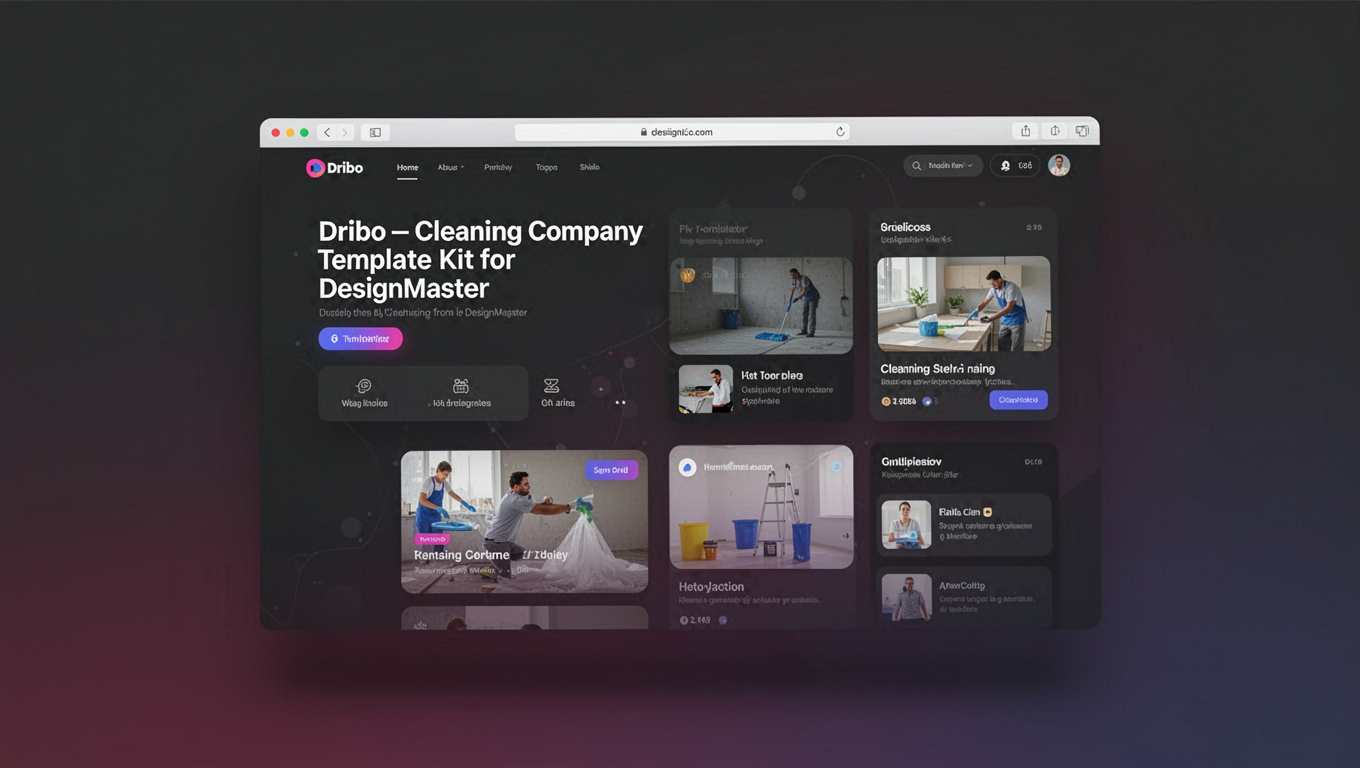 Preview of Dribo — Cleaning Company Template Kit for DesignMaster