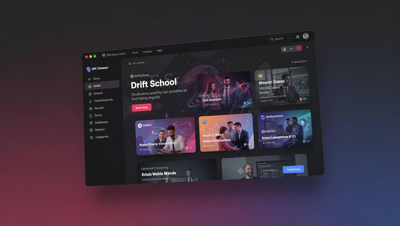 Preview of Drift School WP Theme.