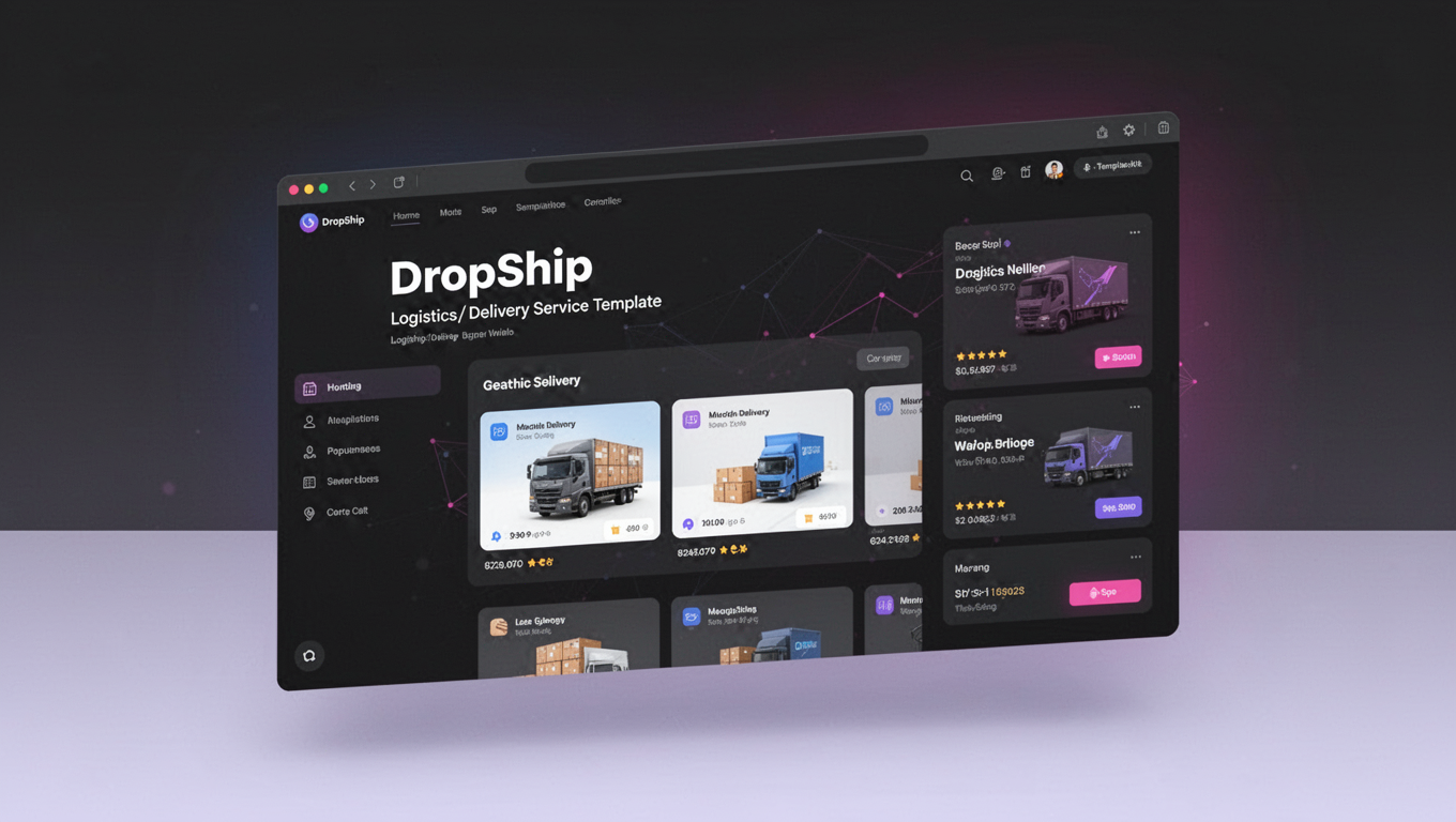 Preview of DropShip - Logistics/Delivery Service Website Template