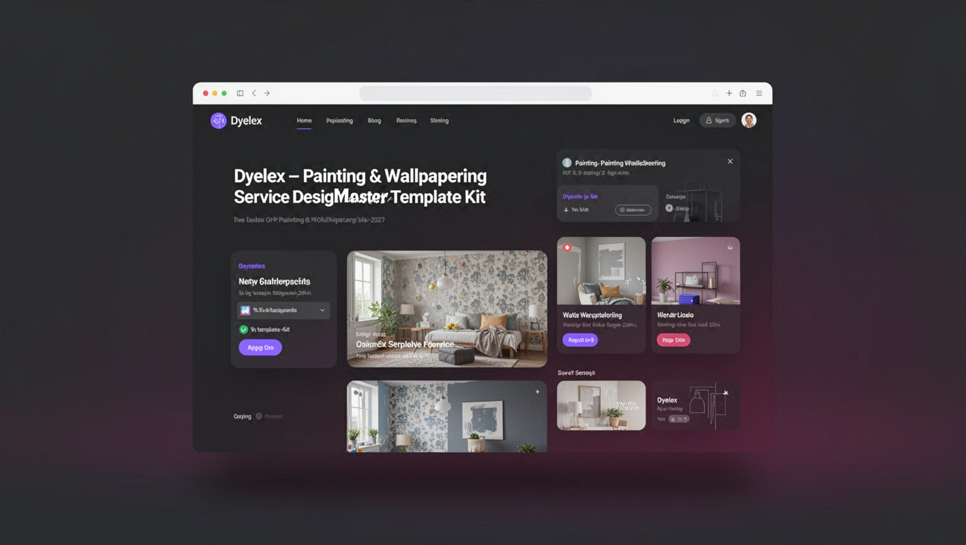 Preview of Dyelex – Painting & Wallpapering Service DesignMaster Template Kit
