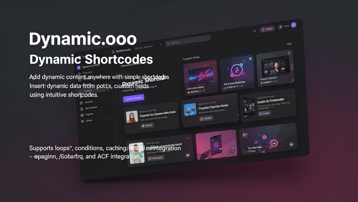 Preview of Dynamic.ooo - Dynamic Shortcodes