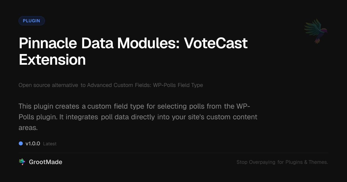 Preview of Pinnacle Data Modules: VoteCast Extension